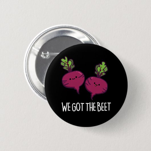 We hebben de biet grappige groentebonen. ronde button 5,7 cm (Voorkant /achterkant)