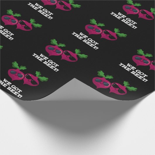 We hebben de bietgrappige Veggie Pun Dark BG Cadeaupapier (Hoek)