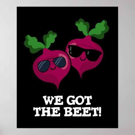 We hebben de bietgrappige Veggie Pun Dark BG Poster (Voorkant)
