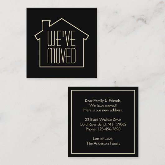 We hebben de Black and Gold Modern Enclosure Kaart Vierkante Visitekaartje (Voorkant / Achterkant)