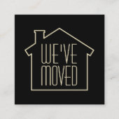 We hebben de Black and Gold Modern Enclosure Kaart Vierkante Visitekaartje (Voorkant)