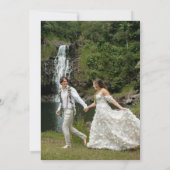 We hebben de blauwe botanische bloem elopement fot kaart (Achterkant)