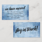 "We hebben de blauwe kaart van de Grunge Typografi (Voorkant / Achterkant)