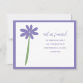 We hebben de bloem aangekondigd (Paars) Aankondiging (Voorkant)