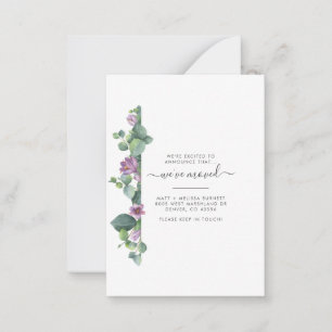 We hebben de botanische beweging Eucalyptus verpla Notitiekaartje