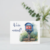 We hebben de brievenbus verplaatst briefkaart (Staand voorkant)