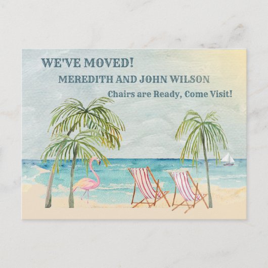 We hebben de budgettaire Waterverf Ocean Beach Mov Aankondigingskaart (Voorkant)