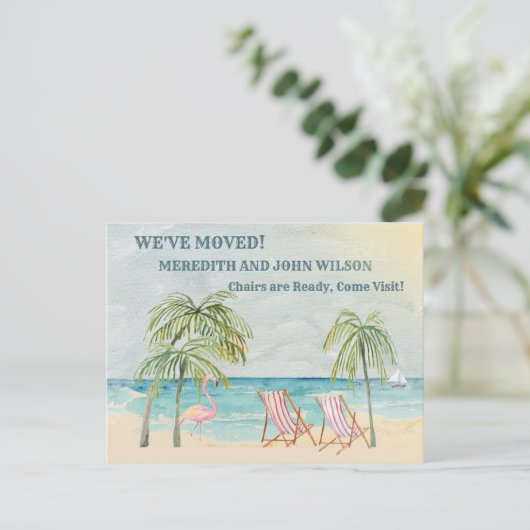 We hebben de budgettaire Waterverf Ocean Beach Mov Aankondigingskaart (Staand voorkant)