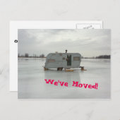 We hebben de caravan verplaatst aankondigingskaart (Voorkant / Achterkant)