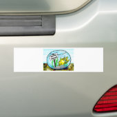 We hebben de cartoon van de militaire goudvistank bumpersticker (Op auto)