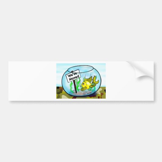 We hebben de cartoon van de militaire goudvistank bumpersticker (Voorkant)
