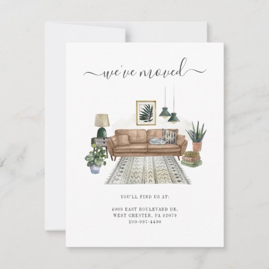 We hebben de Cat Chic Moving Announcement gebruikt (Voorkant)