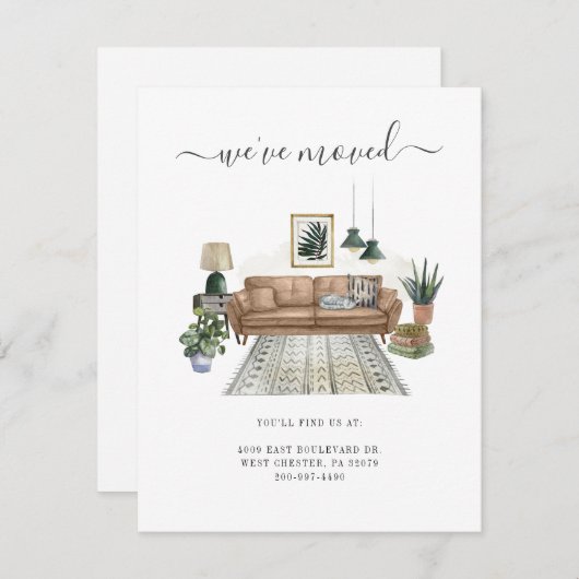 We hebben de Cat Chic Moving Announcement gebruikt (Voorkant / Achterkant)