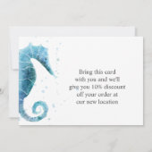 We hebben de Cute Zee Horse Moving Announcement ve Aankondiging (Achterkant)