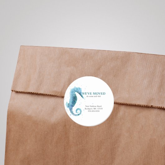 We hebben de Cute Zee Horse Moving Announcement ve Ronde Sticker