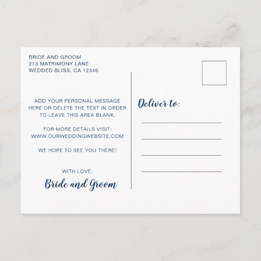 We hebben de Date White Handwriting Photo gewijzig Aankondigingskaart (Achterkant)