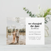 We Hebben de Datum Gewijzigd Maar Konnen Niet Wach Aankondiging (Staand voorkant)