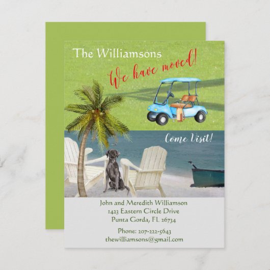 We hebben de 'Dog Ocean Beach' budgetverplaatsing  Aankondiging (Voorkant / Achterkant)