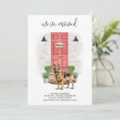 We hebben de Duitse herder Red Door Dog verhuisd Aankondiging (Staand voorkant)