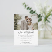 We hebben de Elegant calligraphy bruiloft aangekon Briefkaart (Staand voorkant)