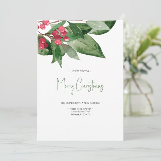 We hebben de Elegant Waterverf kerstavond C Feestdagenkaart (Staand voorkant)