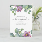 We hebben de Eucalyptus Greenery Botanical Moving Aankondiging (Staand voorkant)