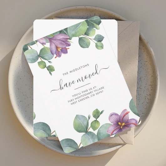 We hebben de Eucalyptus Greenery Botanical Moving Aankondiging