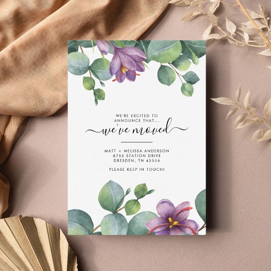 We hebben de Eucalyptus Paarse groene olievloeisto Notitiekaartje