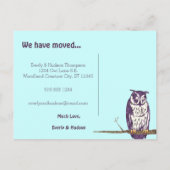 We hebben de familie Owl verplaatst Aankondigingskaart (Achterkant)