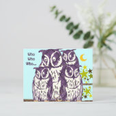 We hebben de familie Owl verplaatst Aankondigingskaart (Staand voorkant)