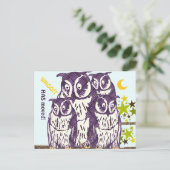 We hebben de familie Owl verplaatst Aankondigingskaart (Staand voorkant)