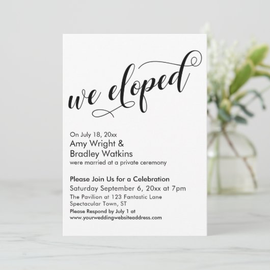 We hebben de Fancy Post Wedding Celebration van he Kaart (Staand voorkant)