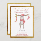 We hebben de feestdag verplaatst. aankondigingskaart (Voorkant / Achterkant)