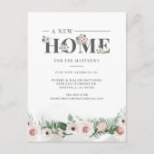 We hebben de Floral Change of Address Moving verpl Aankondigingskaart (Voorkant)