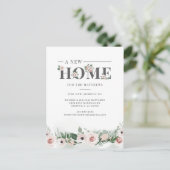 We hebben de Floral Change of Address Moving verpl Aankondigingskaart (Staand voorkant)