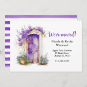 We hebben de Floral Paarse lavender-deur verplaats Aankondiging (Voorkant / Achterkant)