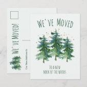 We hebben de Forest Mountain Pines Waterverf verpl Aankondigingskaart (Voorkant / Achterkant)