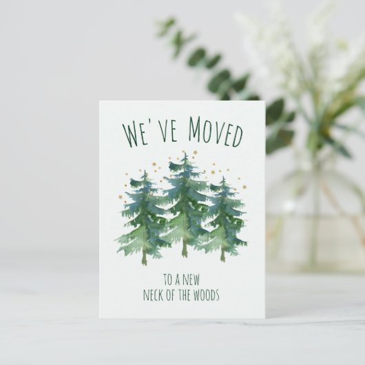 We hebben de Forest Mountain Pines Waterverf verpl Aankondigingskaart (Staand voorkant)