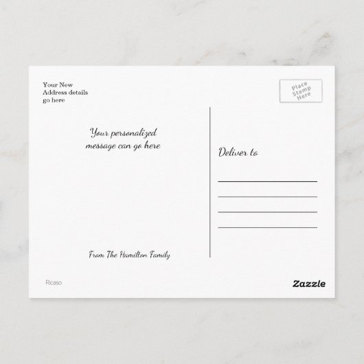 We hebben de foto op maat gemaakt briefkaart (Achterkant)