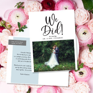 We hebben de foto van Elopement/Wedding Update gem Aankondigingskaart