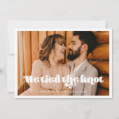 We hebben de  foto van het knot retro script gekop aankondiging (Voorkant)