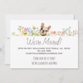 We hebben de Franse Bulldog Floral Moving Aankondiging (Voorkant)