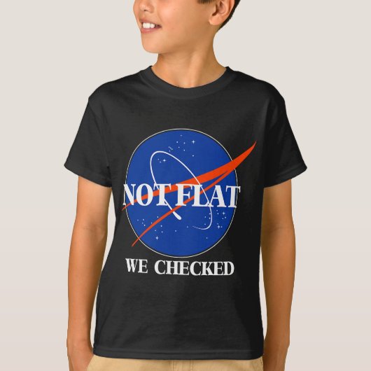 We hebben de funny Flat Earth niet gecontroleerd T-shirt (Voorkant)