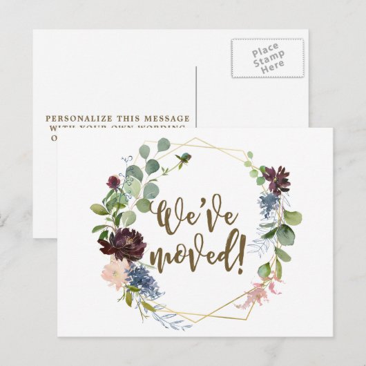 We hebben de geometrische verandering van adres ve uitnodiging briefkaart (Voorkant / Achterkant)