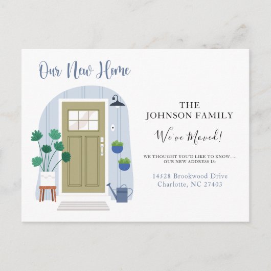 We hebben de groene Waterverf van de deur aangekon Briefkaart (Voorkant)