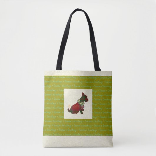 We hebben de groeten van Scottie Dog Seizoenseizoe Tote Bag (Voorkant)