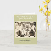 We hebben de Grote Depressie doorstaan Kaart (Gele Bloem)