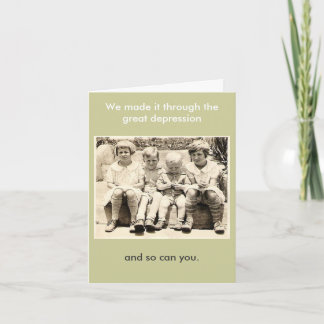 We hebben de Grote Depressie doorstaan Kaart