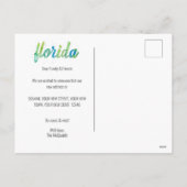 We hebben de hand geschetst Waterverf Florida Movi Feestdagenkaart (Achterkant)