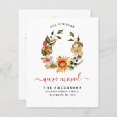 We hebben de herfst Herfst Wreath Moving Announcem (Voorkant / Achterkant)